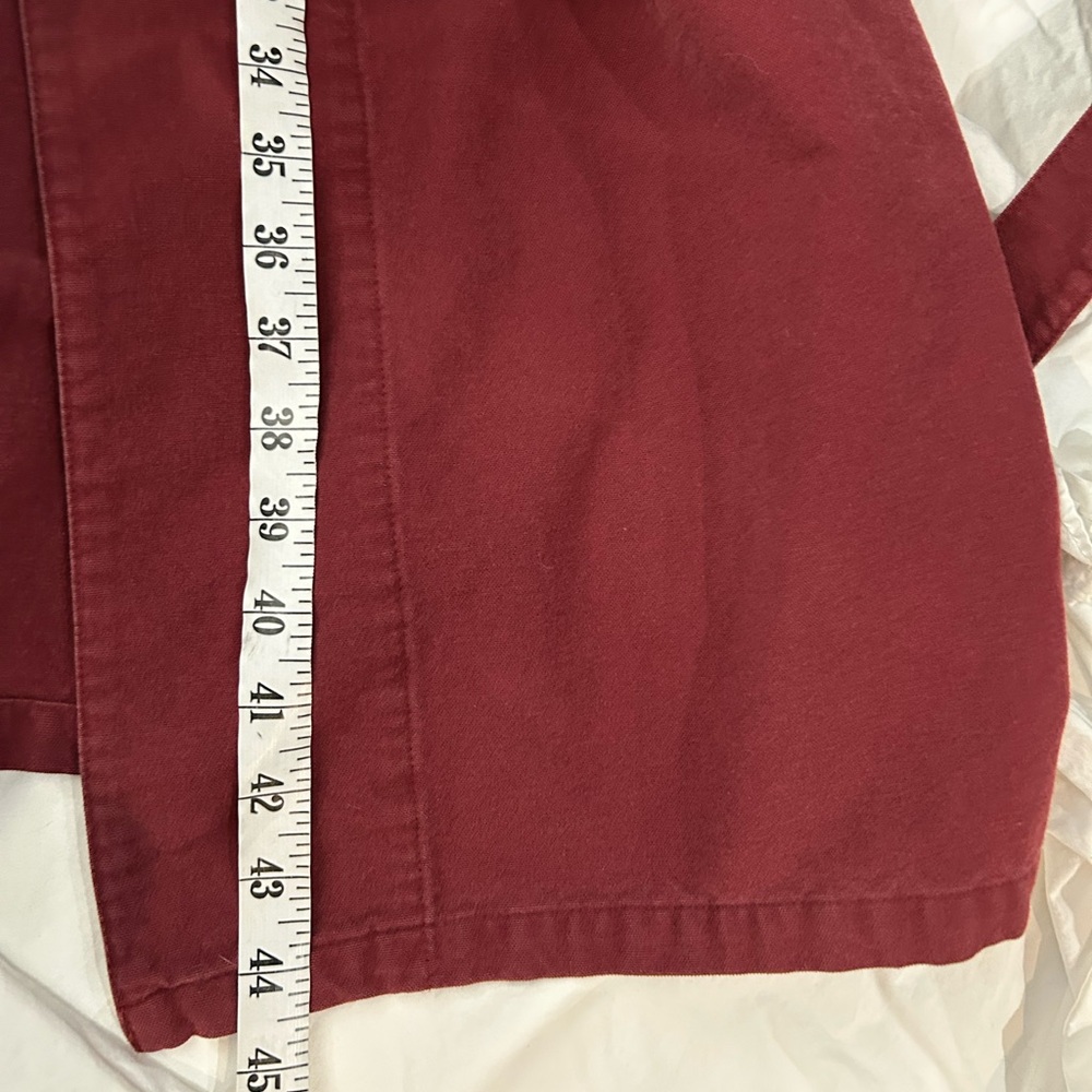VINTAGE LL BEAN Cotton Chamois Flannel‎ Bathrobe Robe Maroon M - Picture 10 of 11
